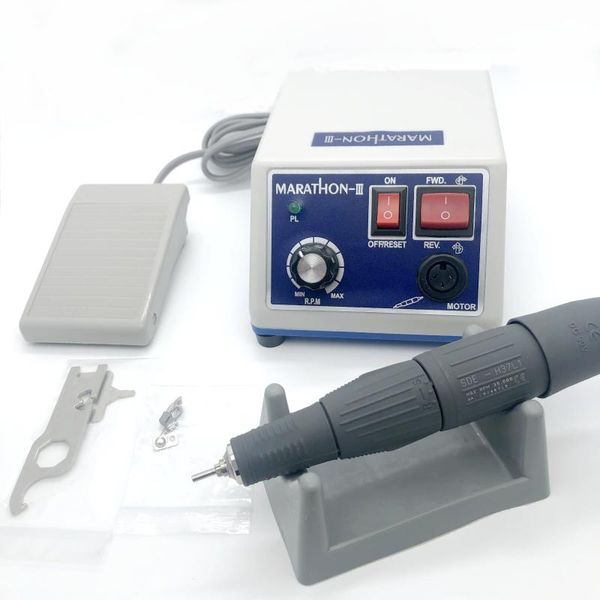 

nail drill & accessories 65w marathonn3 electric 35000rpm sde h37li handpiece manicure machine pedicure kit file equipment