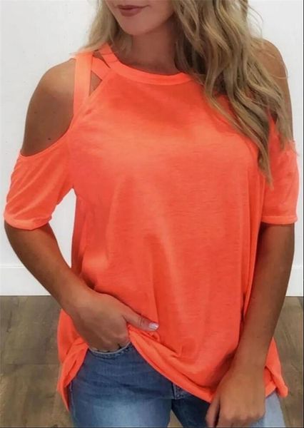 

fashion cold shoulder shirt women 2021 summer new criss cross blouse female casual shirts loose blouse camisetas verano, White