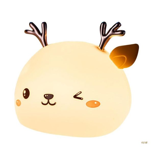 

table lamps 41xb fawn silicone night light deer pat lamp with/without remote