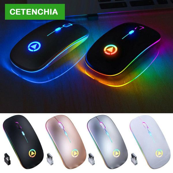 

2.4ghz wireless mouse optical gaming mouse gamer mice usb rechargeable rgb for pc lapcomputer silence lasting battery life