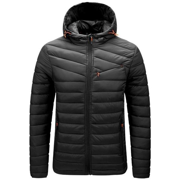 

men's jackets spring and autumn cotton padded clothes short casual hooded fashion warm jacket wear, Black;brown