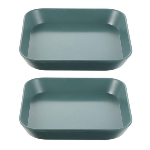 

dishes & plates 2pcs melamine resin material square bone spit fruit trays snack