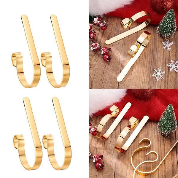

christmas stocking holders hooks fireplace mantel hangers metal hanging hanger clips for christmas party decoration