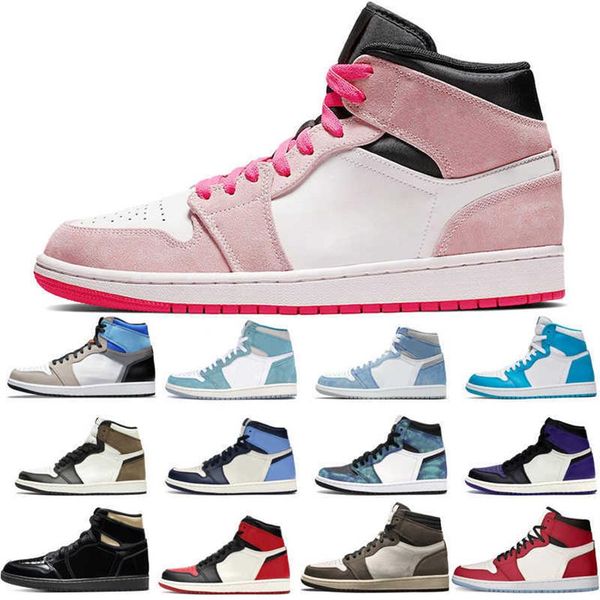 

1s 1 new arrive basketball shoes man woman prototype turbo green hyper royal unc dark mocha crimson tint pink chicago cactus jack blacka40