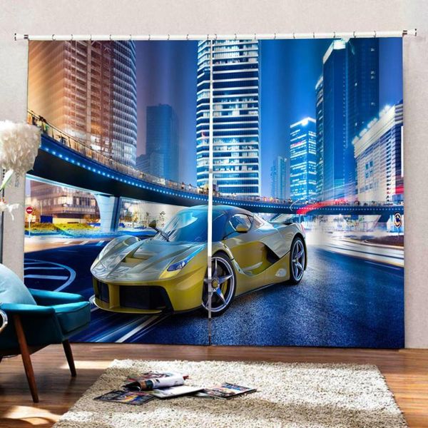 

curtain & drapes 3d curtains printing city night view blackout for living room bedroom el ktv corinas modern