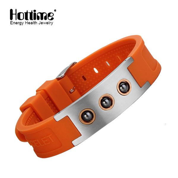 

bangles bracelet fashion jewelry stainless steel silicone lovers sports, Black