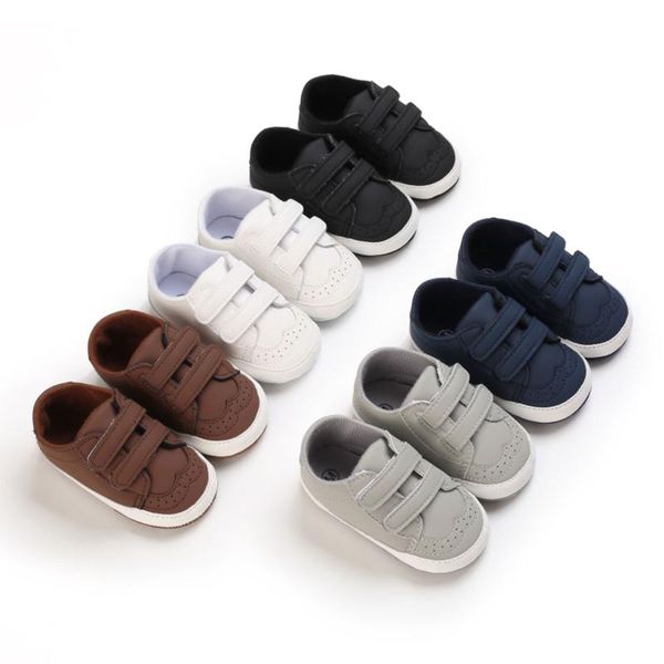 

first walkers baby boys girls soft sole pu leather crib shoes anti-slip infant prewalker for 0-12months