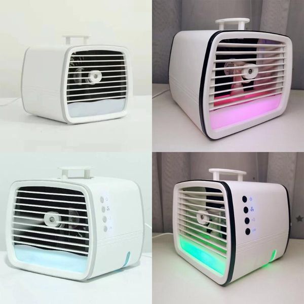 

smart home control portable air conditioner mini fan quiet usb cooler for room cooling deskspray humidifier with night light