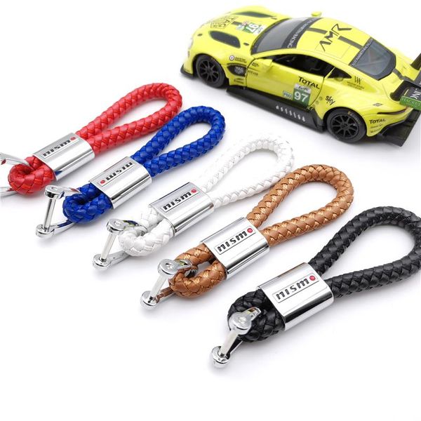 

keychains car keychain keyring braided rope key chain pendant for nismo, Silver