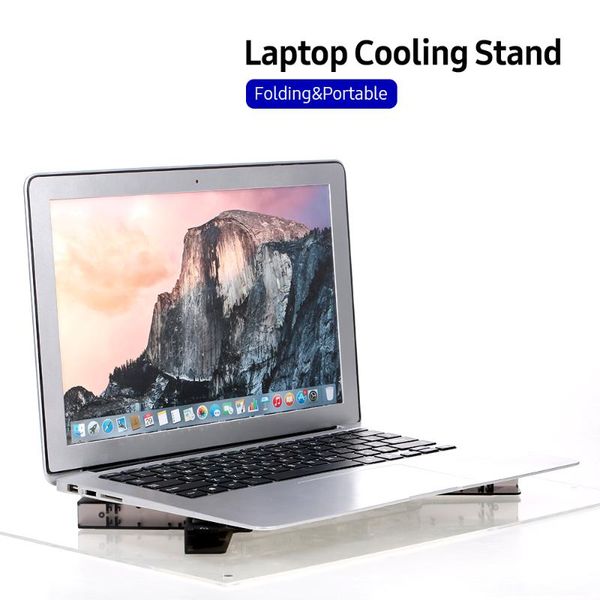 

lapcooling pads stand portable folding fan usb powered dual-fan design with non-slip