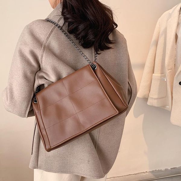 

cross body designer lattice women crossbody shoulder bags fashion chain pu leather tote hand for 2021 large capacity brand purse