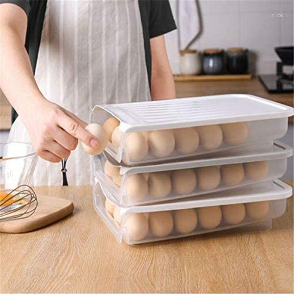 

storage bottles & jars auto roll transparent egg tray box dispenser holder kitchen container food containers