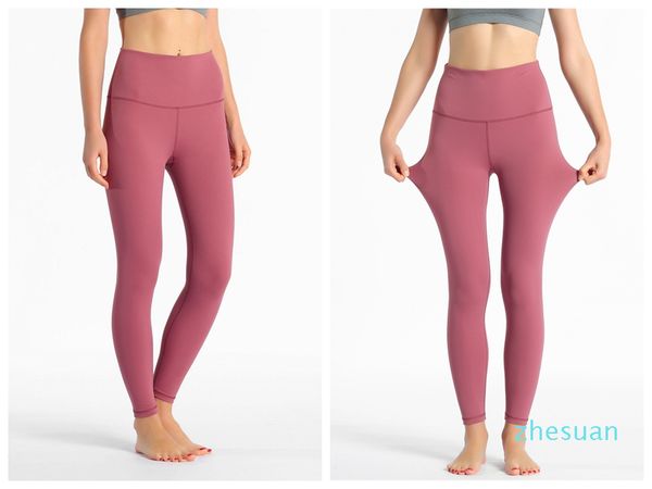 

lu-32 fitness athletic solid yoga pants women girls high waist running yoga outfits ladies sports full leggings ladies pants workout q v9tj#, White;red