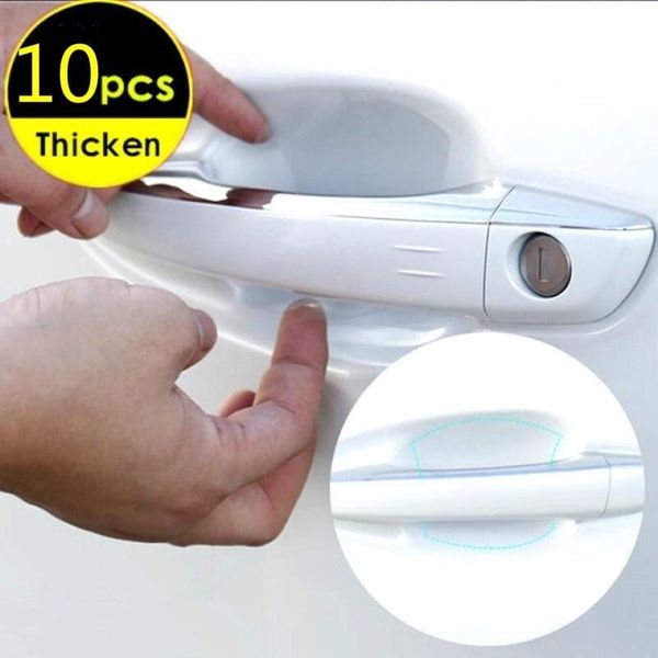 

car organizer 10pcs universal invisible transparent door handle scratches protective protector films protection sticker