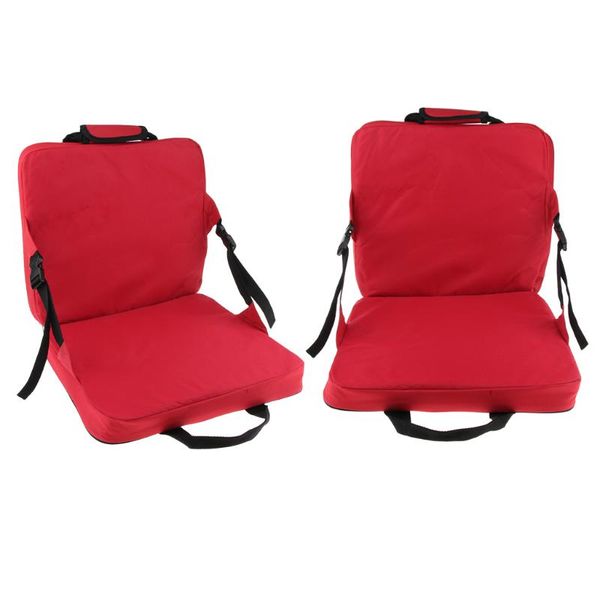 

2x lightweight picnic beach chair seat stadium seats cushion with carry ropes for bbq camping fishing easy to clean