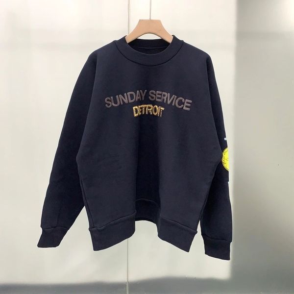 

2021 new hoodie detroit micro-turtleneck sweatshirt high street loose kanye west cpfm jesus is king pullover 9fzc, Black