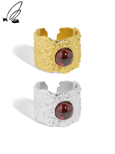 

cluster rings s'steel sterling silver 925 minority design opening ring female gift for women designer gothic party adjustable 2021 jewe, Golden;silver