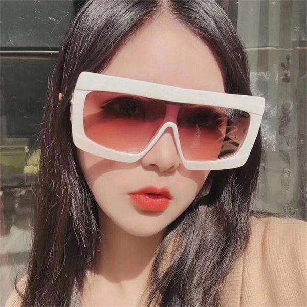 

sunglasses fashion gradient oversized women brand goggle vintage square sun glasses lady outdoor men driving eyewear uv400, White;black