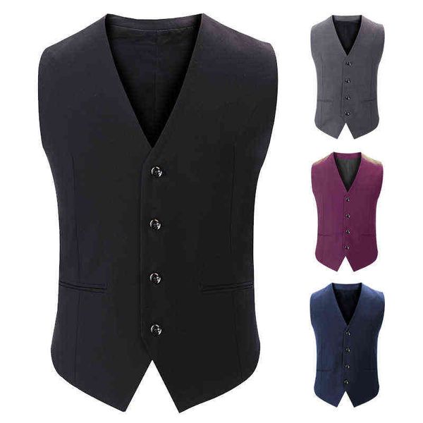 

luxury suits blaze 2021 v-neck suit men's versatile slim fit formal busins casual vt, Black