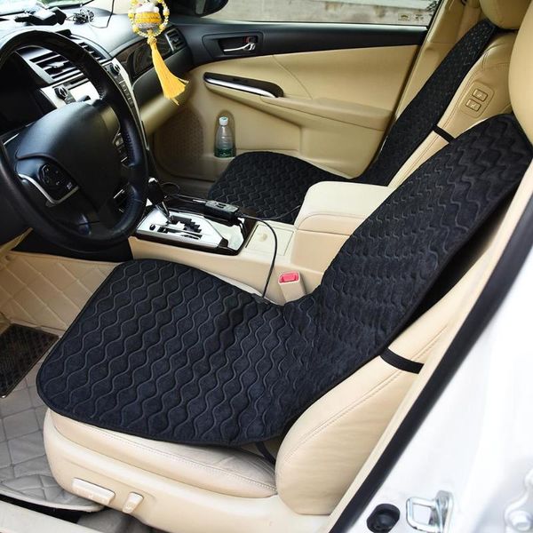 

car seat covers 103x47cm 2v heated cover universal winter front heating warm cushion pad auto seats protector backrest truck