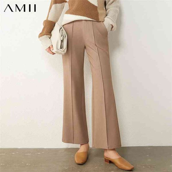

minimalism autumn winter olstyle women's pants women suit causal solid bell-bottomed 12030432 210527, Black;white