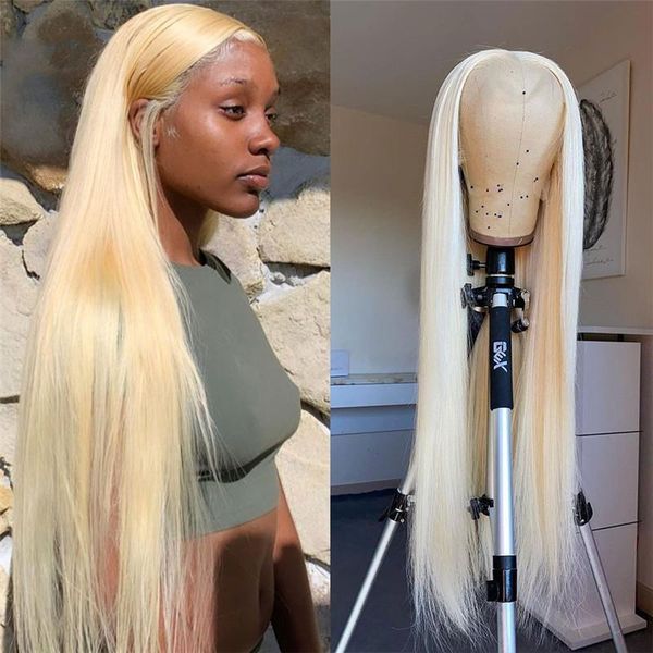 

lace wigs blond human hair wig with baby long straight silk base remy natural hairline 5x5 pu glueless for women, Black;brown