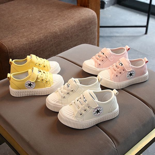 

kids girls casual sneakers spring summer children boys flat rubber sole star shoes baby tenis infantil c07043 210306, Black