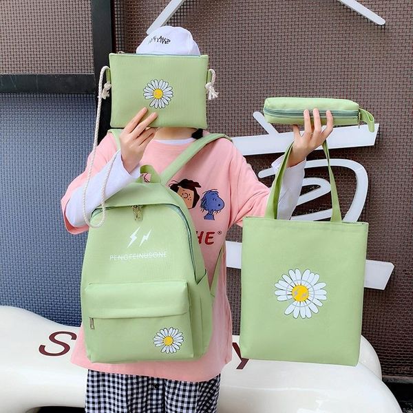

backpack 2021 vintage schoolbag campus hipster student korean style daisy