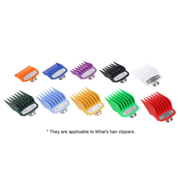 

hair clipper combs guide kit set of 10pcs colorful plastic hair trimmer guards attachments hair salon tool barber accessories
