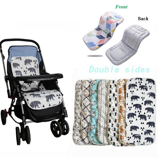 

stroller parts & accessories baby cotton mattress pad chair cushion seat for prams kids double-sided trolley mat
