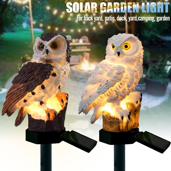 

5 pcs waterproof solar power led light garden path yard lawn owl animal ornament lamp courtyard lamp 2 color