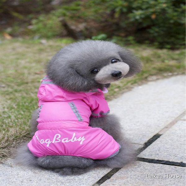 

dog apparel pet raincoat jacket 4-legs button waterproof coat rain clothes for dogs outdoor pets rainy wearing clothing hoodies