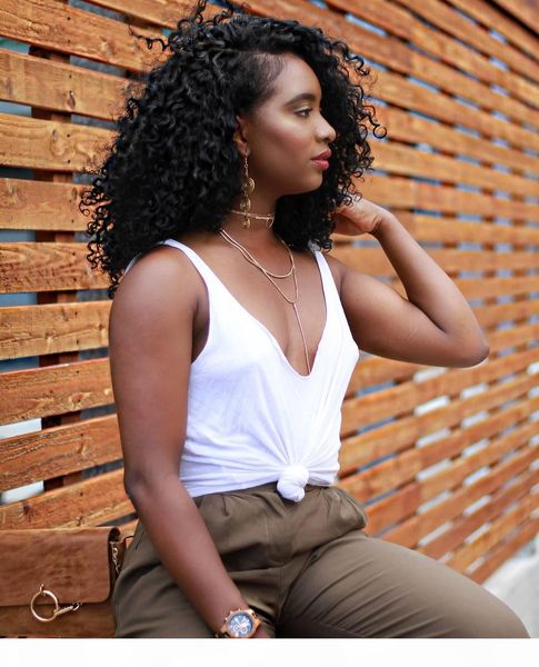 

kinky curly hair 3 bundles deal raw indian hair bundles human hair weave extension natural color 100g remy, Black