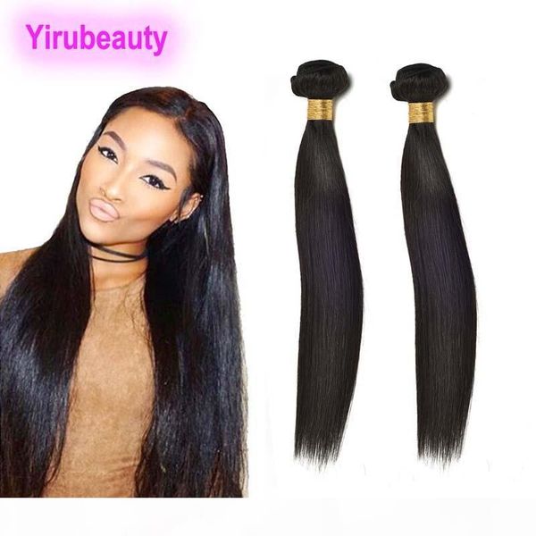 

brazilian virgin human hair 2 bundles hair extensions straight weaves hair wefts two pieces lot natural color 8-28 inch silky straight, Black;brown