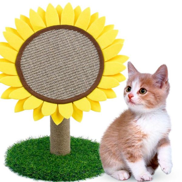 

cat toys toy sisal sunflower scratching board catcher grinding claw pet supplies
