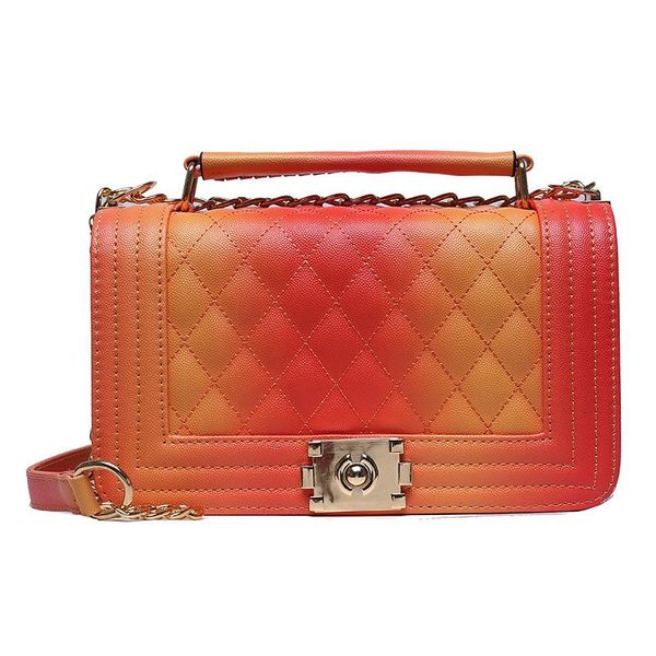 

evening bags women's gradient crossbody bag ladies pu leather flap shoulder purse