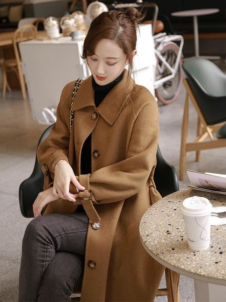 

women's wool & blends 6007 woolen jacket female, Black