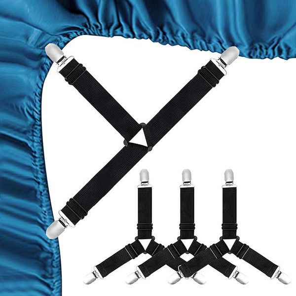 

clothing & wardrobe storage 4pcs/set elastic bed sheet holder belt fastener clips home textiles clip mattress blankets gadgets