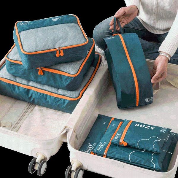

storage bags 7pcs portable travel clothes shoes organizer cosmetic toiletry pouch luggage kit accessories supplies