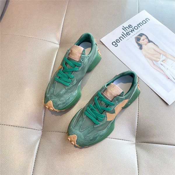 

net red dad shoes women 2021 summer leather single versatile sports small manyao forrest gump autumn