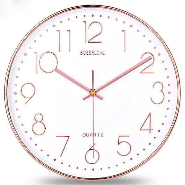 

wall clocks clock fashion minimalist bedroom living room mute modern creative round quartz cartoon