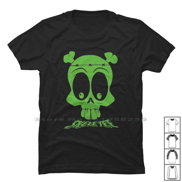 

men's t-shirts skeletee vert fluorescent t shirt 100% cotton cartoon gamers scent movie gamer game cent let flu ny me funny, White;black