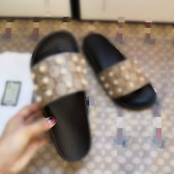 

2021 woman for man sandals quality stylish slipper fashion classics sandals men women slipper flat shoes slide eu:35-45 with box, Black