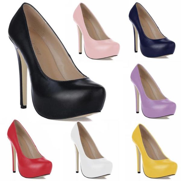 

dress shoes chmile chau party women stiletto high heels platform lady pumps zapatos mujer chaussure talons femmes 3463b-a2, Black