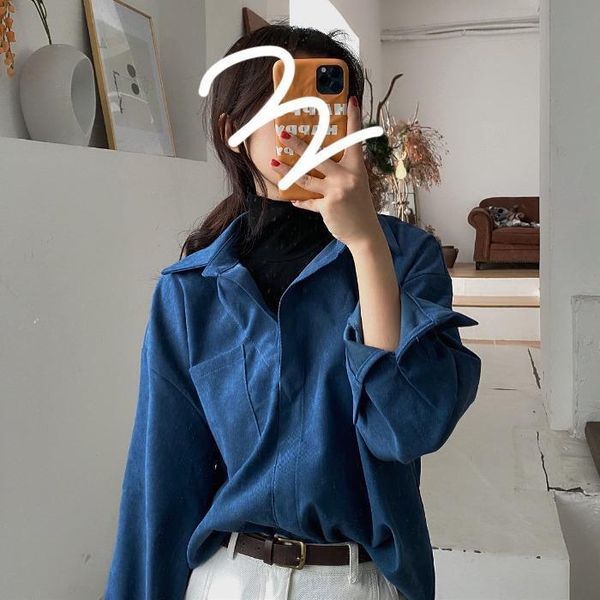 

women's blouses & shirts blouse women shirt autumn stitching loose long sleeve blusas mujer de moda, White