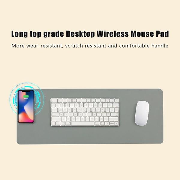 

mouse pads & wrist rests s18 ultra-thin high-end desk pad large leather wireless charging mats gamer#g