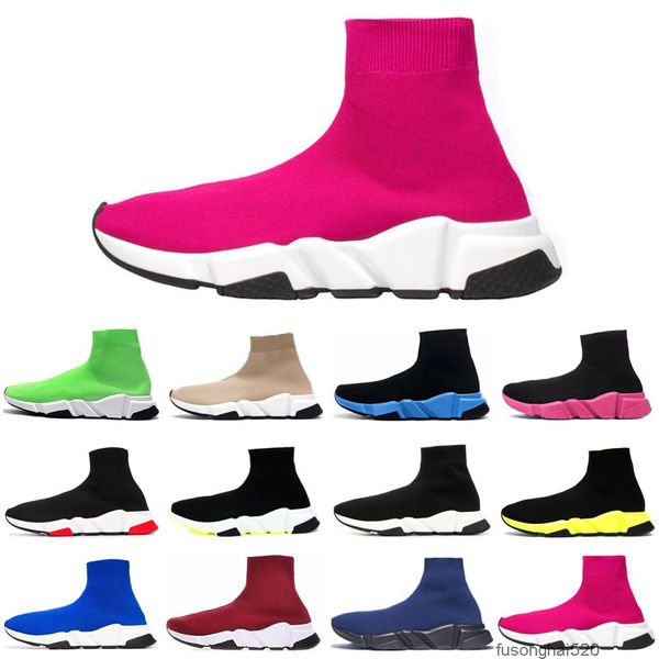 

2022 classic luxury sock running shoes for men women designer platform sneakers triple black white red beige navy blue pink grey green outdo