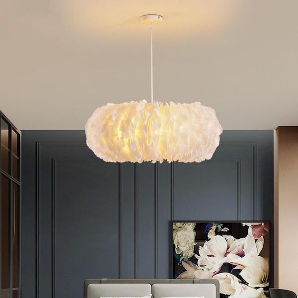 

modern feather pendant lighting for bedroom/living room art decor pendant lamp home indoor nordic brief light fixture