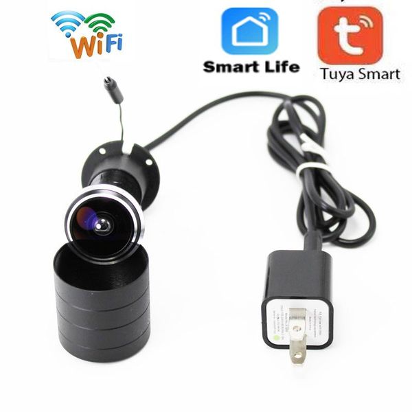 

WIFI Door eye camera HD 1080P fisheye camera Mini Peephole Door WifI IP security TF card Slot Two-way voice intercom