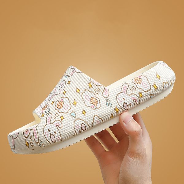 

women soft slides woman's sandals summer carton comfortable slippers women man flat beach slippers slides eva shoes women 220224, Black